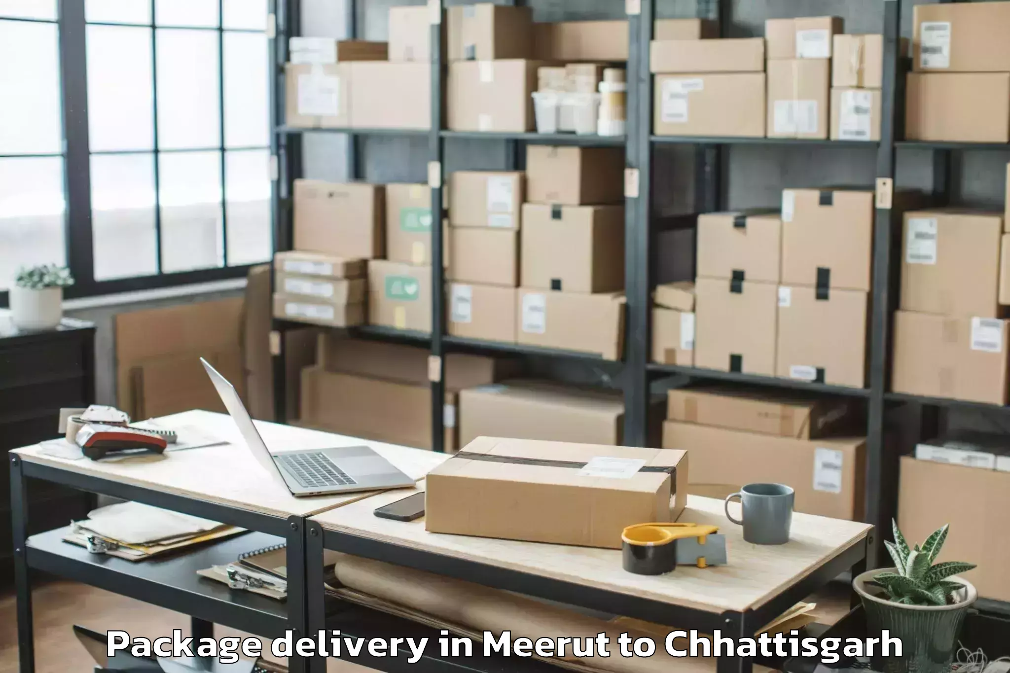 Top Meerut to Kurud Package Delivery Available